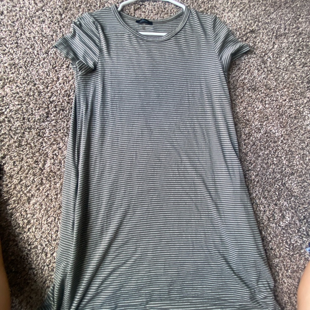 Soft Striped Green Dress